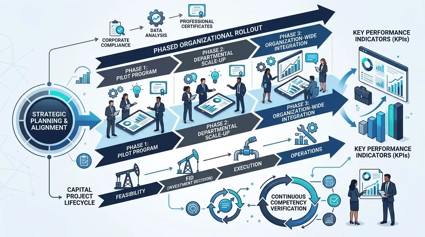 How Do Oil and Gas Organizations Implement Commercial Viability Training Programs?