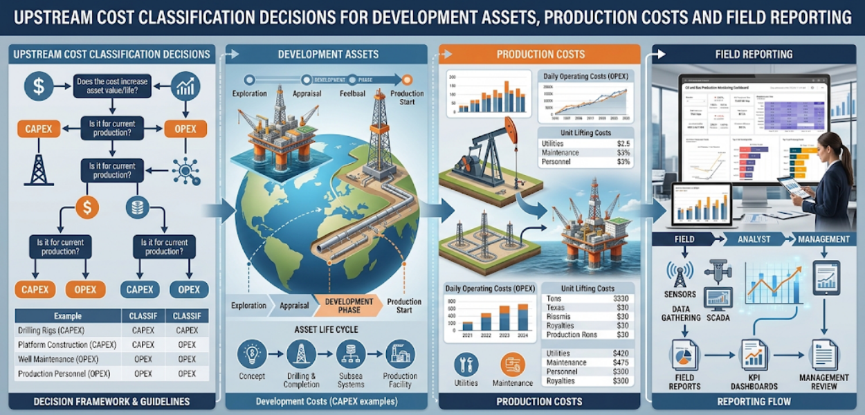 Upstream Cost Classification Decisions for Development Assets, Production Costs and Field Reporting